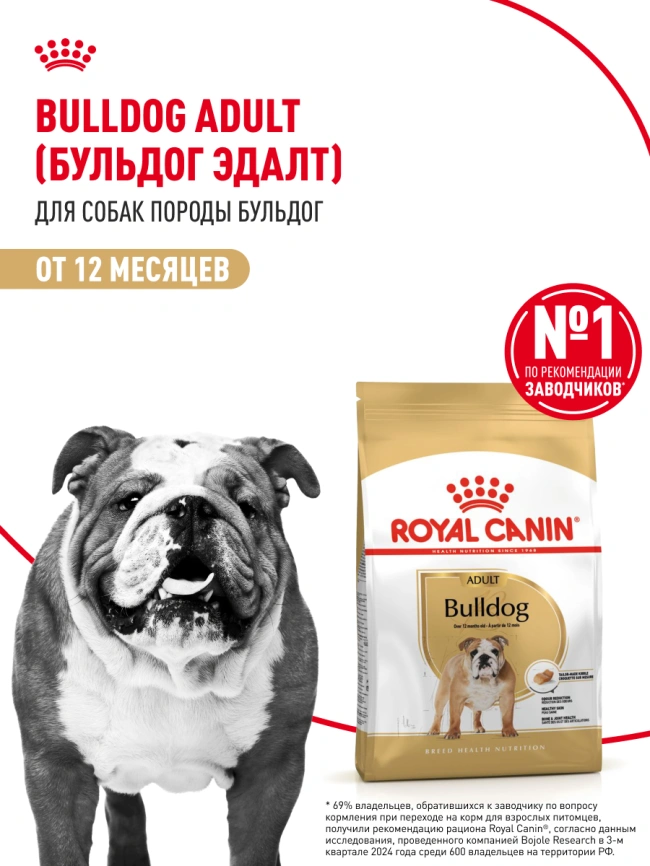 Сухой корм Royal Canin Bulldog Adult для собак породы английский бульдог, 12 кг фото 12