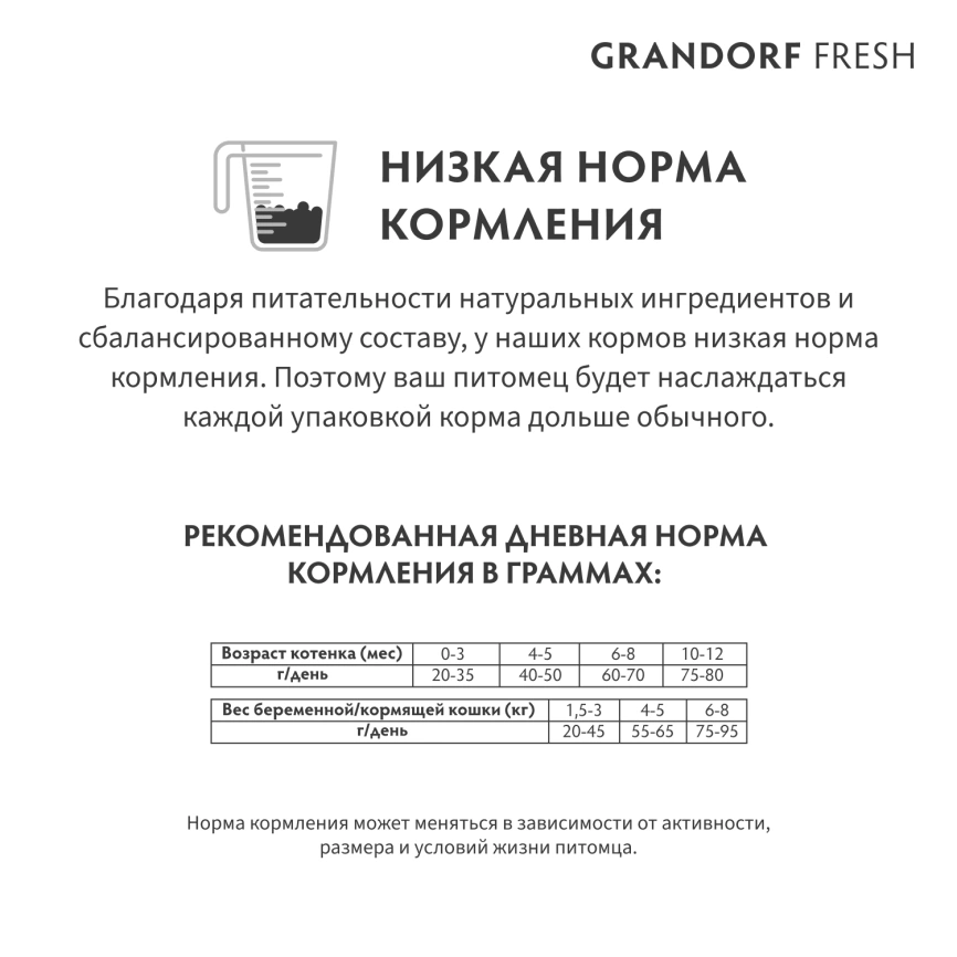 Сухой корм Grandorf Fresh Cat для котят беременных или кормящих кошек ягненок с бататом 400 г фото 10