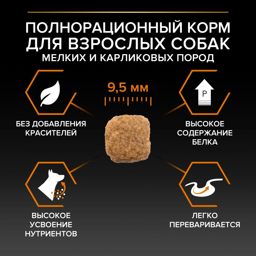 Сухой корм Purina Pro Plan Adult Small & Mini  для взрослых собак мелких и карликовых пород, курица и рис, 7 кг фото 3