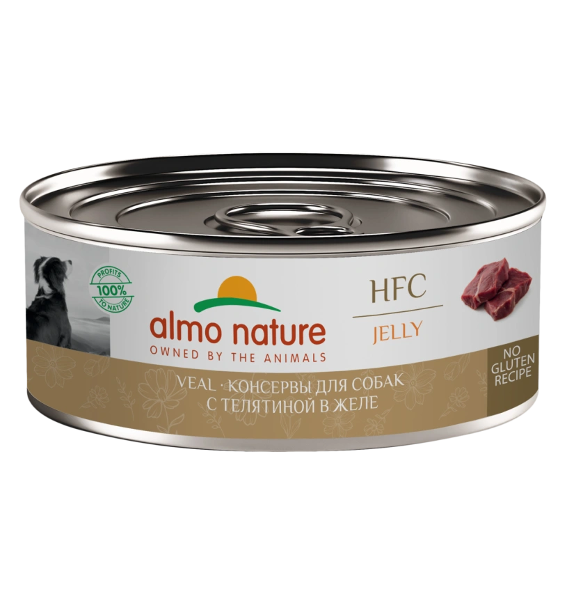 Влажный корм Almo Nature для собак телятиной в желе, 100 г фото 1