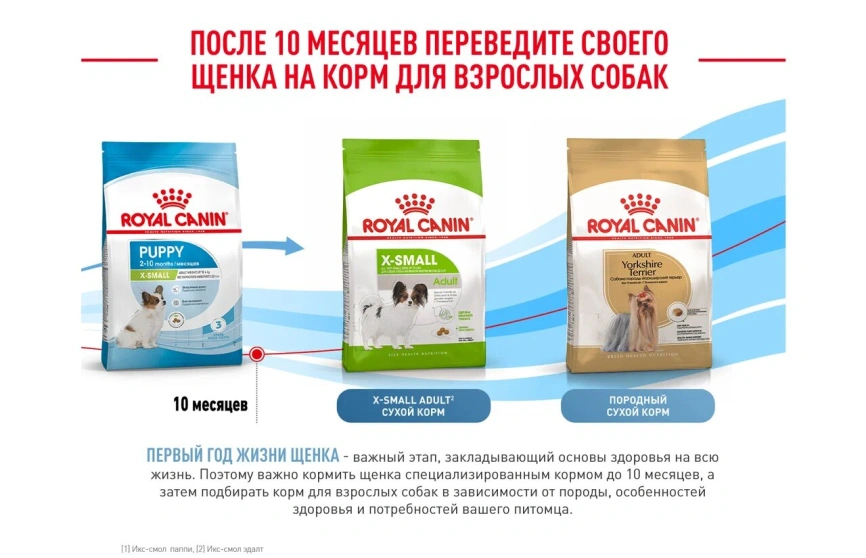 Сухой корм Royal Canin X-Small Puppy для щенков, 500 г фото 9