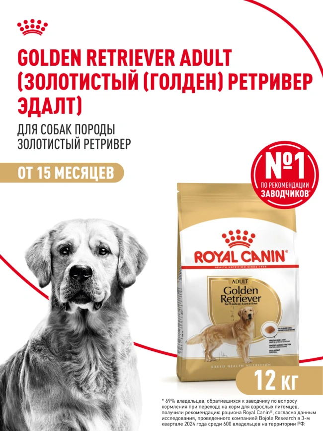 Сухой корм Royal Canin Golden Retriever Adult для собак, 12 кг фото 13
