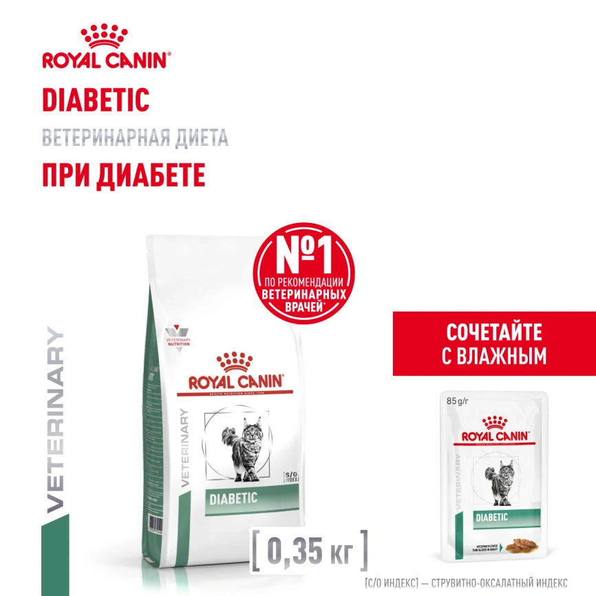 Сухой корм Royal Canin Diabetic для кошек, 350 г фото 15
