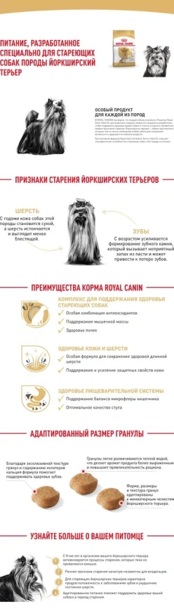 Сухой корм Royal Canin Yorkshire Terrier Adult для взрослых собак, 1.5 кг фото 10