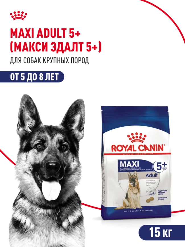 Сухой корм Royal Canin Maxi Adult 5+ для собак, 15 кг фото 14