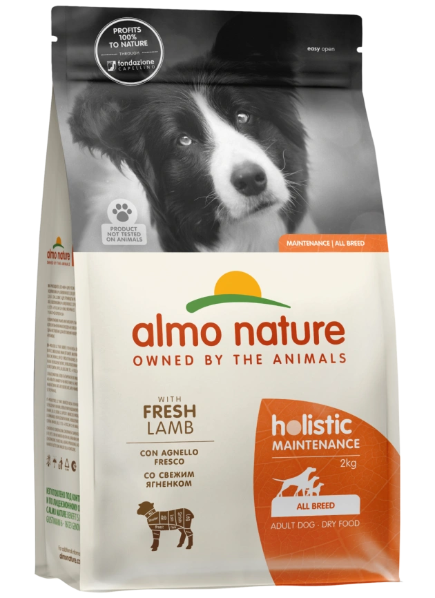 Сухой корм Almo Nature для взрослых собак со свежим ягненком и коричневым рисом, 2 кг фото 1