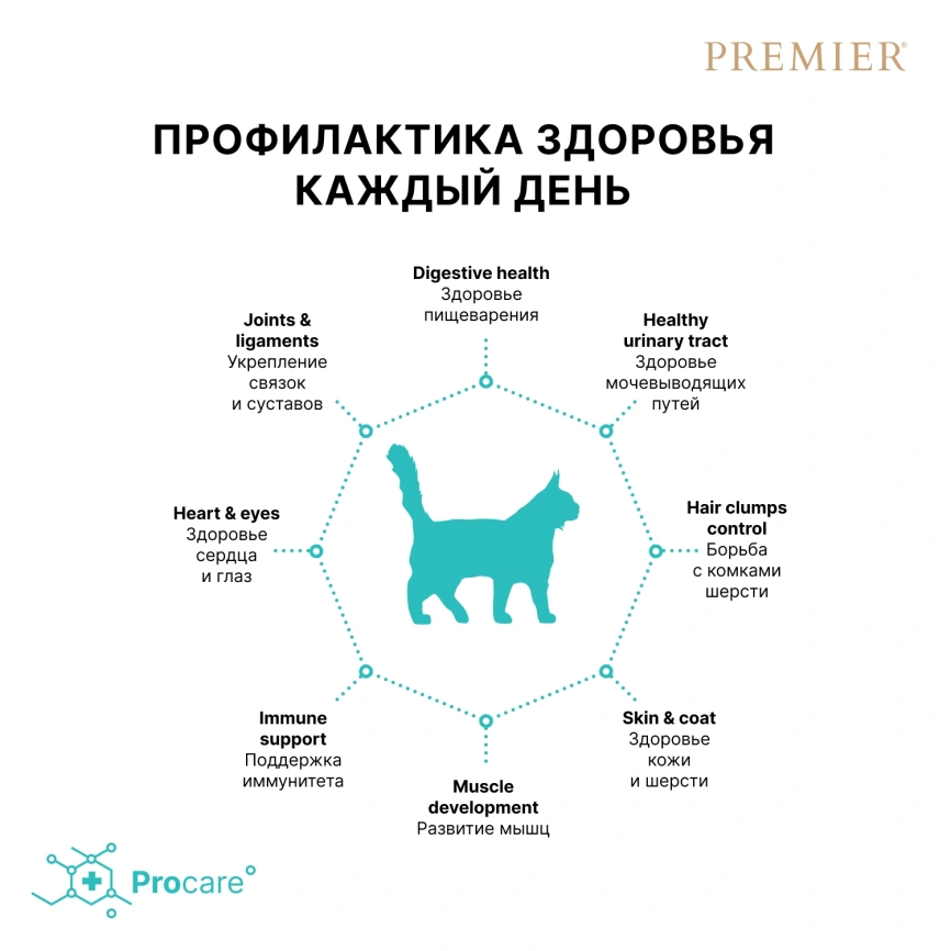 Сухой корм Premier Cat Lamb & Turkey Adult Large для взрослых кошек крупных пород, 8 кг фото 4