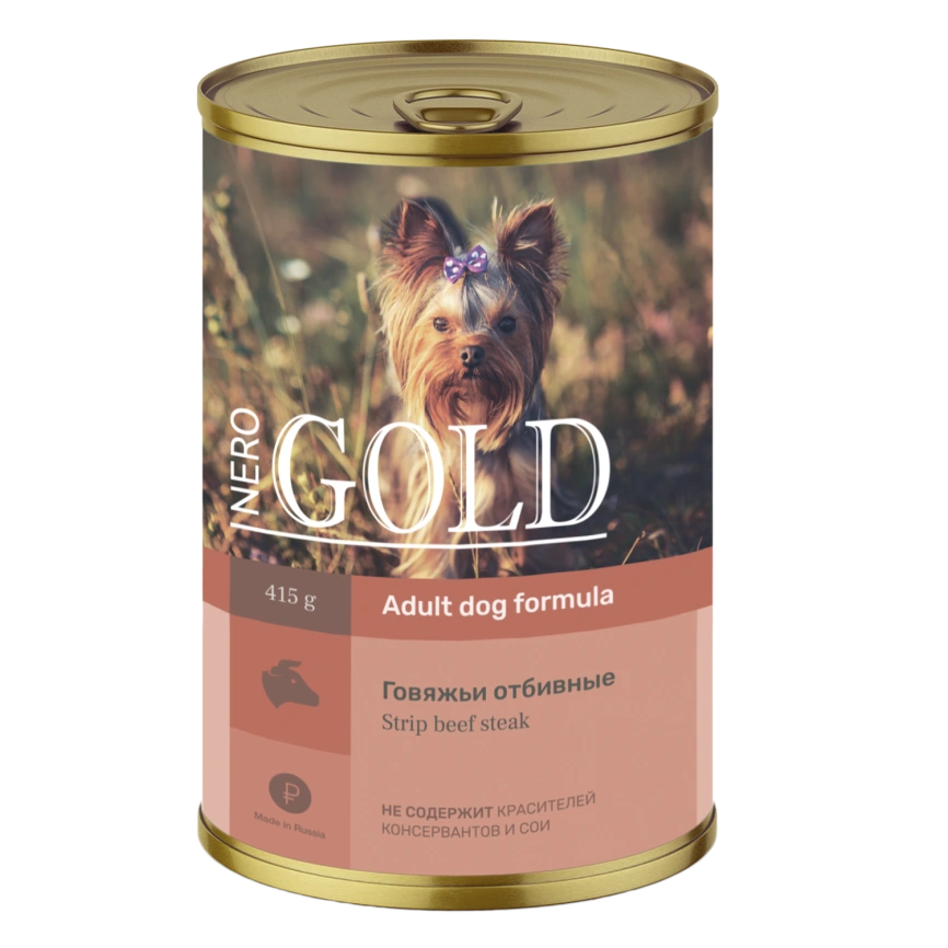 Влажный корм Nero Gold  для собак "Говяжьи отбивные", 415 г фото 1