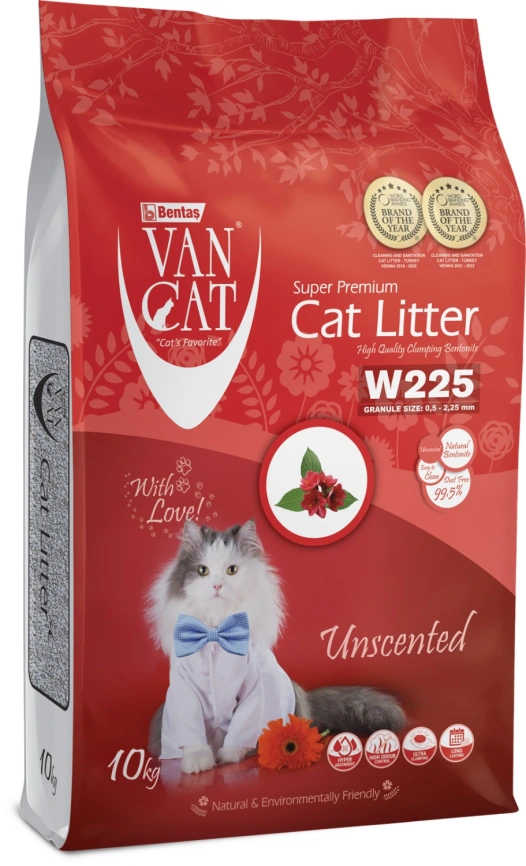 Van Cat комкующийся наполнитель без пыли с ароматом "100% Натуральный", без пыли, 10 кг фото 1