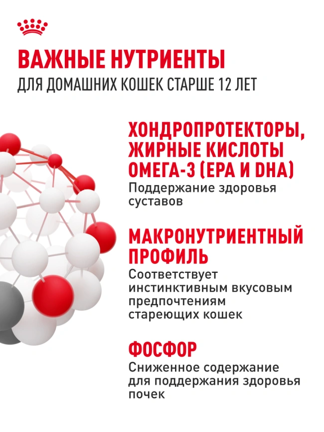 Влажный корм Royal Canin Ageing 12+ в соусе для стареющих кошек старше 12 лет, пауч, 85 г фото 9