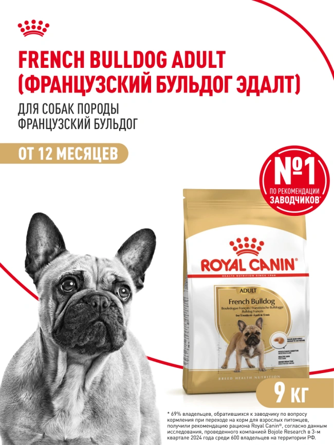 Сухой корм Royal Canin French Bulldog Adult для собак, 9 кг фото 15