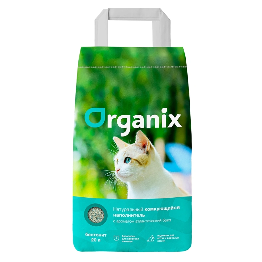 Наполнитель Organix комкующийся с ароматом атлантический бриз, 24 л фото 1
