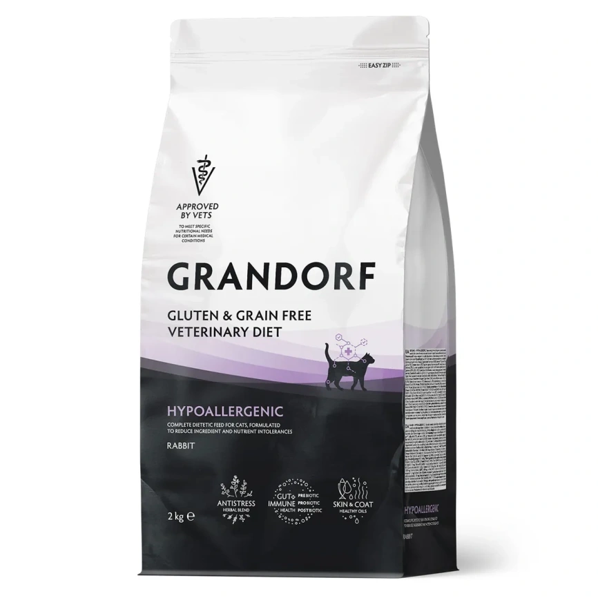 Сухой корм Grandorf Veterinary Hypoallergenic для кошек при пищевой непереносимости, 2 кг фото 1