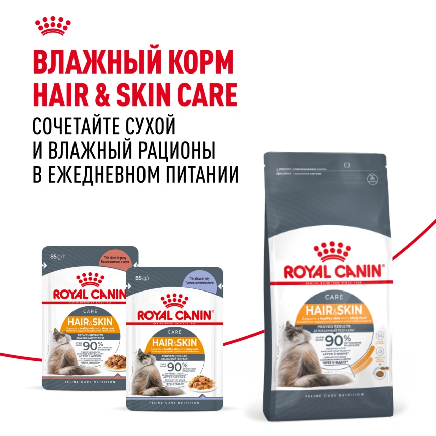 Сухой корм Royal Canin Hair & Skin Care для кошек, 2 кг фото 8