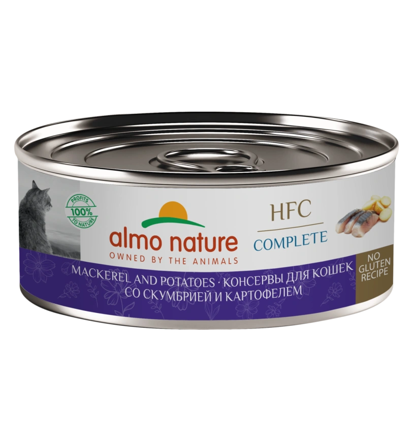 Влажный корм Almo Nature для кошек со скумбрией и картофелем, 100 г фото 1