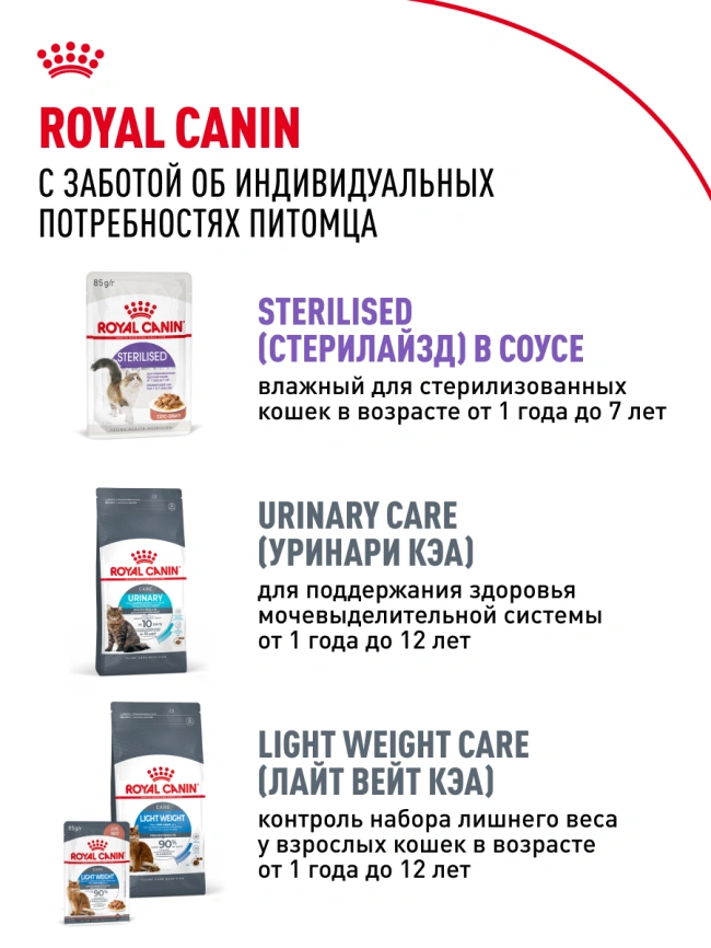 Влажный корм Royal Canin Sterilised в желе для стерилизованных кошек старше 1 года, пауч, 85 г фото 23