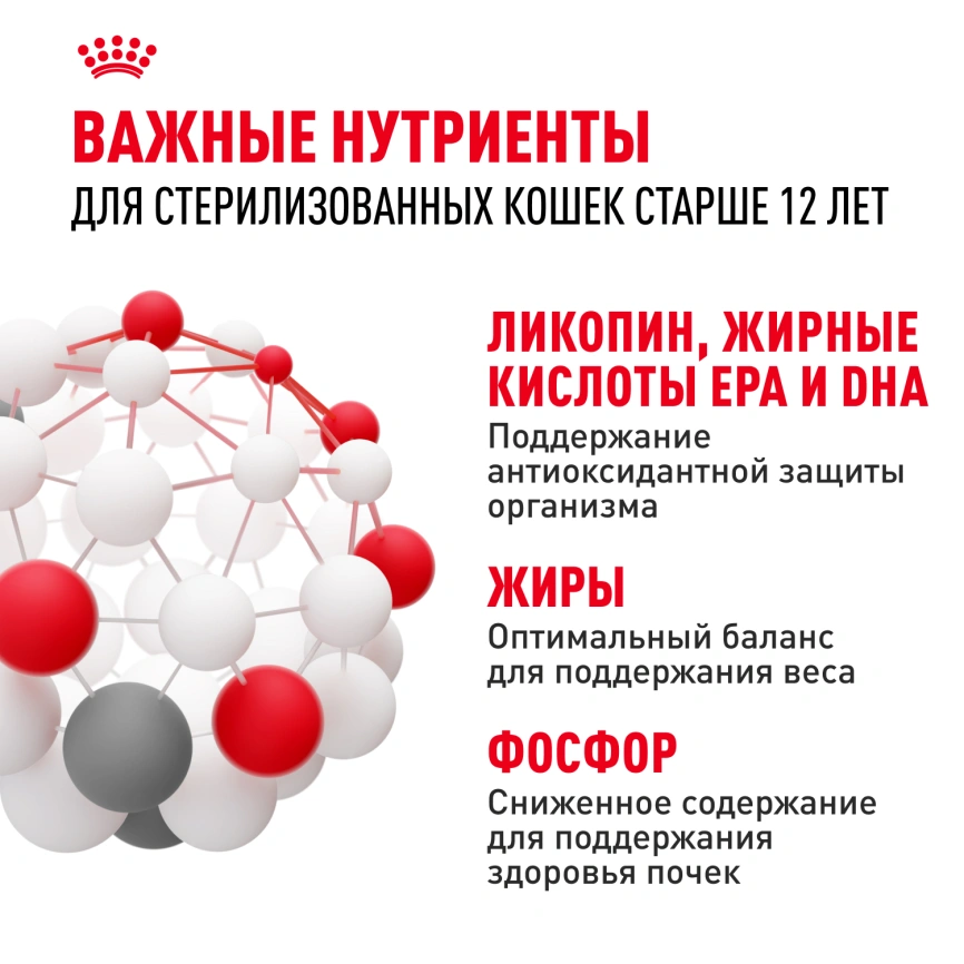 Сухой корм Royal Canin Ageing Sterilised 12+ для стерилизованных кошек старше 12 лет, 400 г фото 5