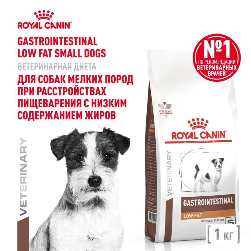 Сухой корм Royal Canin Gastrointestinal Low Fat Small Dogs для собак, 1 кг фото 1