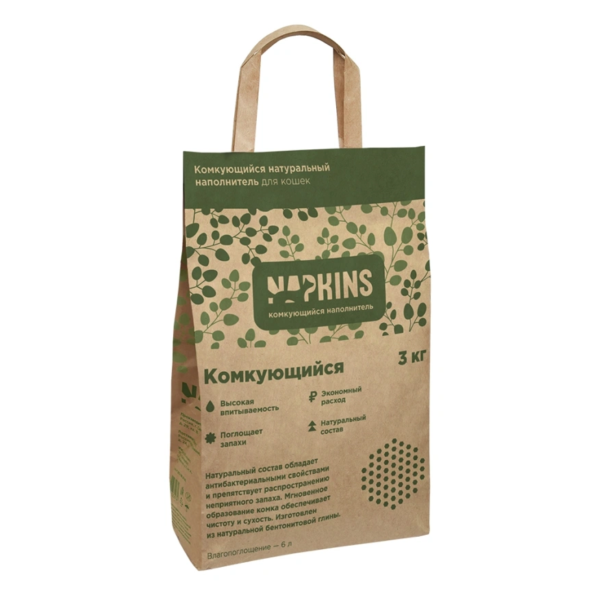 Наполнитель Napkins комкующийся, 6 л фото 1
