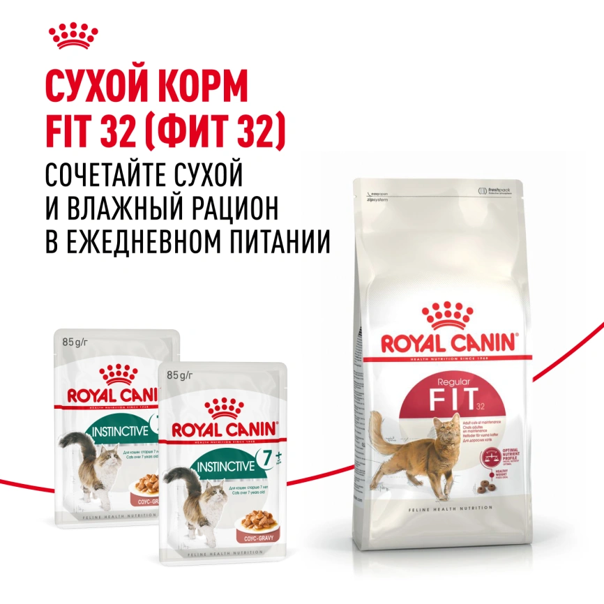 Влажный корм Royal Canin Instinctive 7+ в соусе для кошек старше 7 лет, пауч, 85 г фото 9
