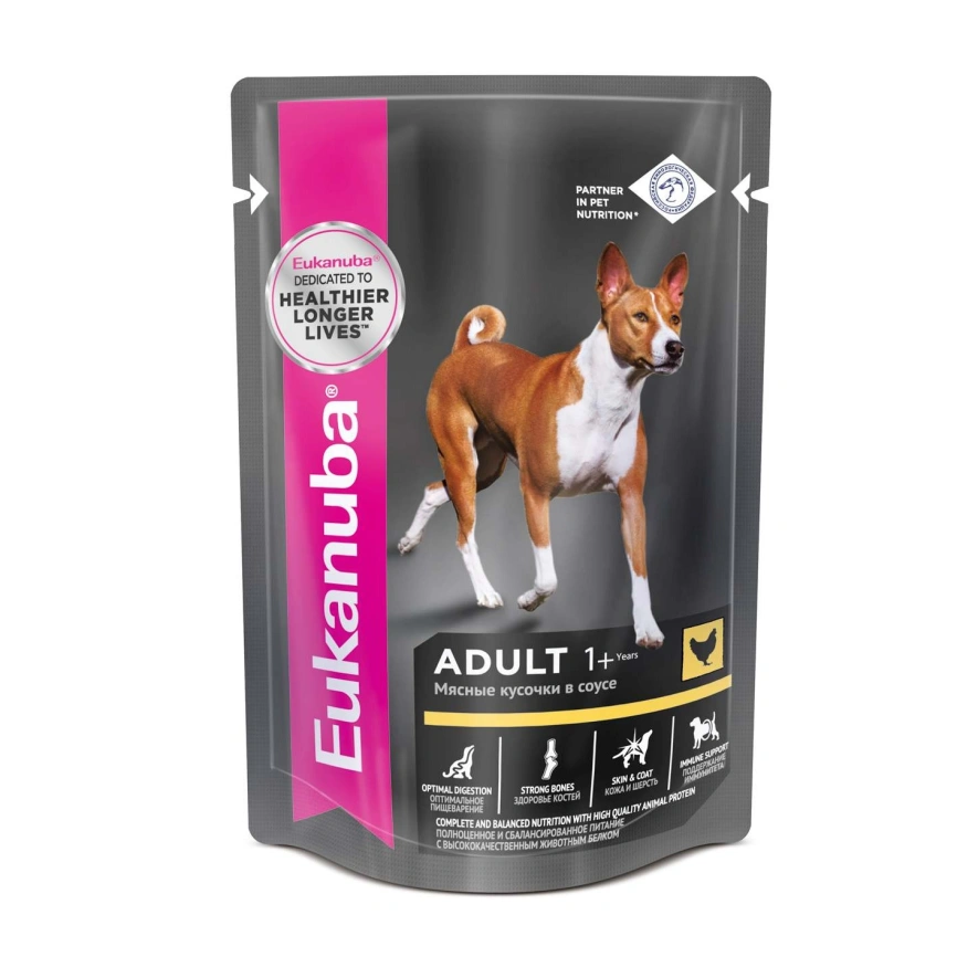 Влажный корм Eukanuba Adult для взрослых собак с курицей, 0.1 кг фото 1