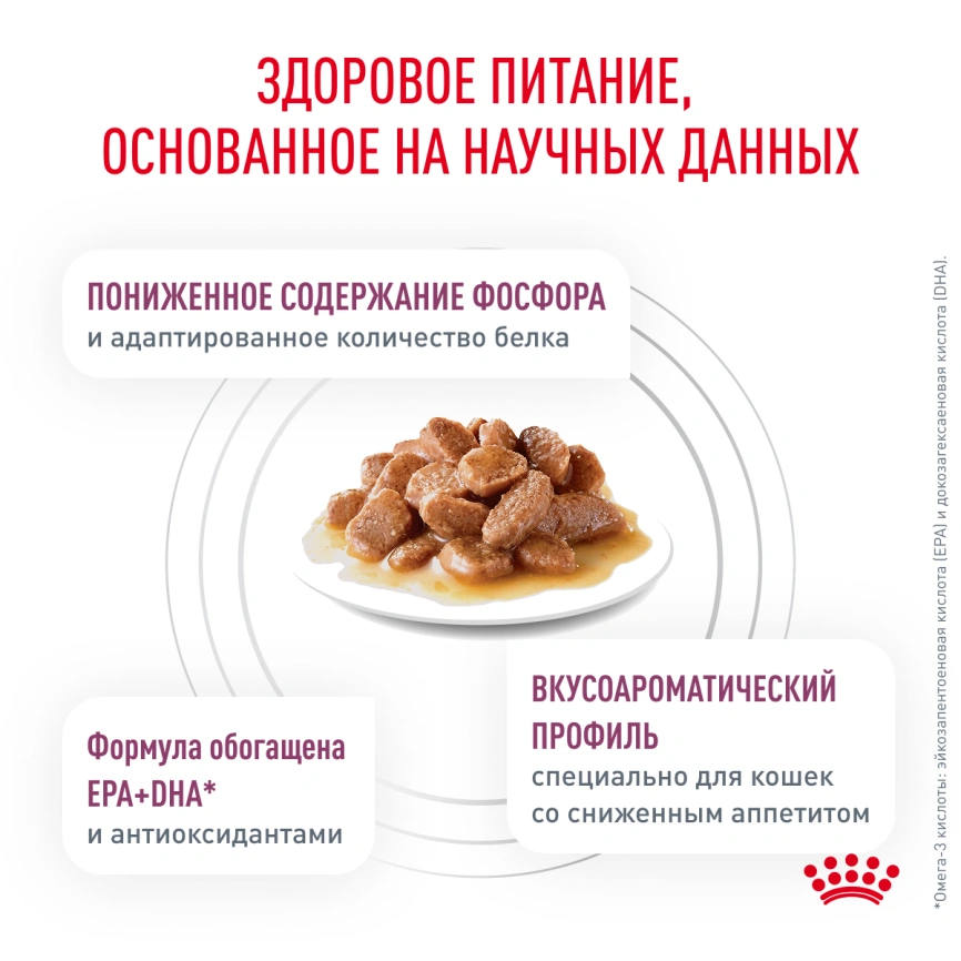 Влажный корм Royal Canin Renal with Chicken в соусе для кошек при заболеваниях почек, с курицей, пауч, 85 г фото 3