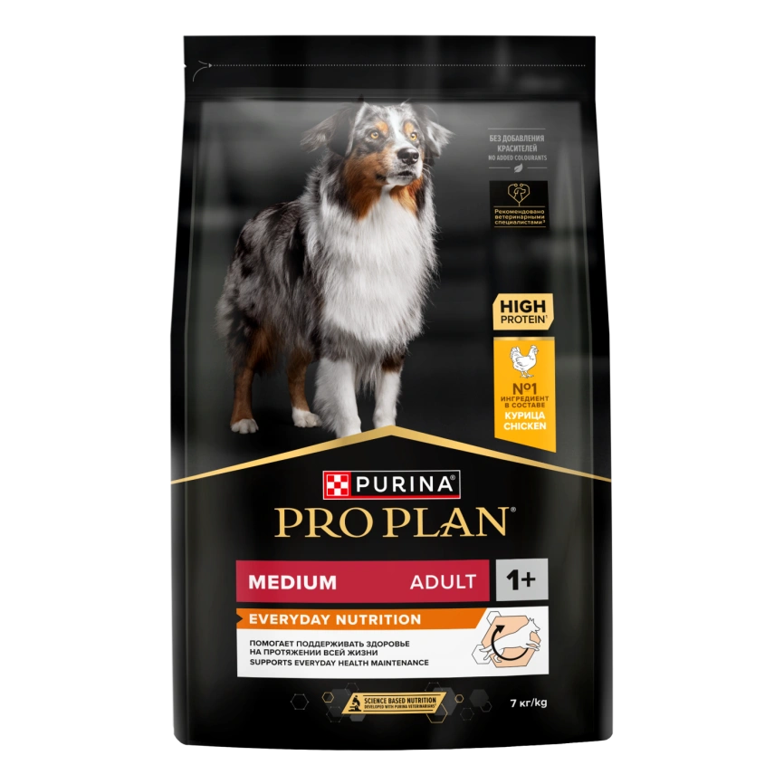 Сухой корм Purina Pro Plan Adult Medium Original для собак средних пород, курица и рис, 18 кг фото 1