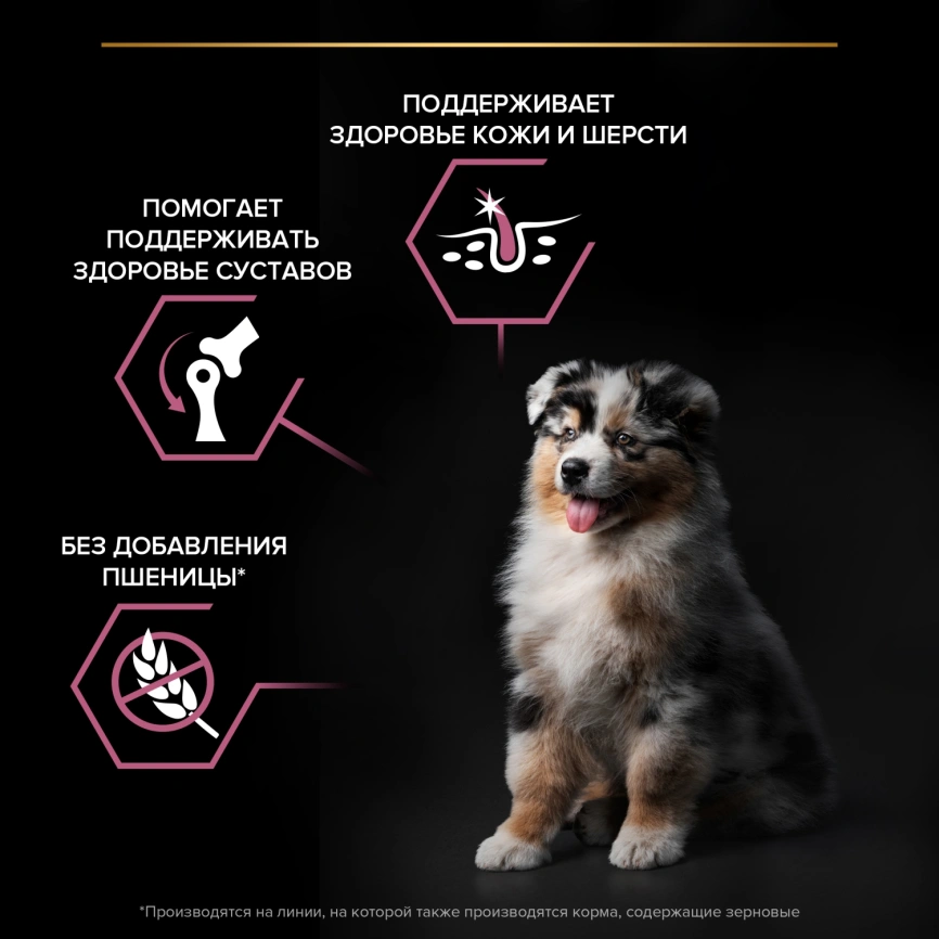 Сухой корм Purina Pro Plan Medium Puppy Sensitive Skin для щенков средних пород, лосось и рис, 18 кг фото 2
