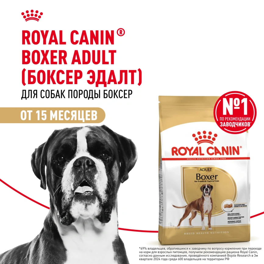 Сухой корм Royal Canin Boxer Adult для собак породы боксер, 12 кг фото 13