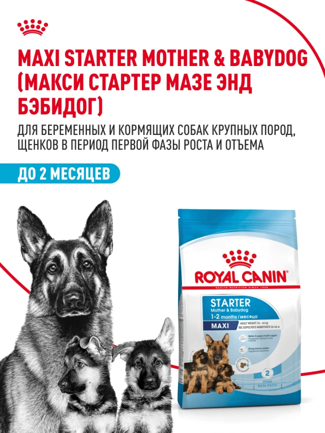 Сухой корм Royal Canin Maxi Starter Mother & Babydog для собак, 15 кг фото 17