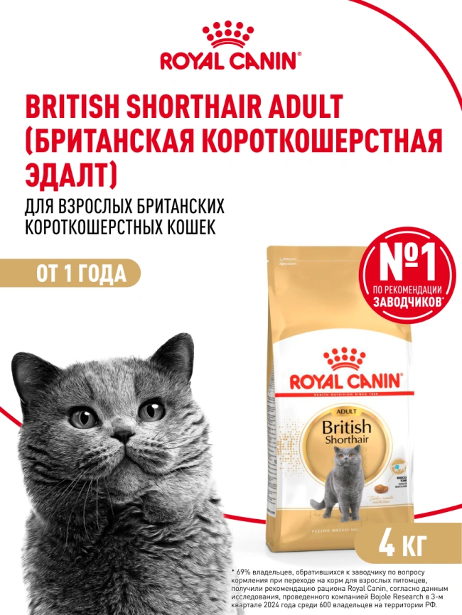 Сухой корм Royal Canin British Shorthair для кошек породы британская короткошерстная, 4 кг фото 12